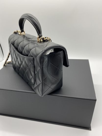 国内配送 新作 CHANEL トップハンドル ミニフラップバッグ